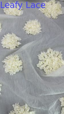 잎자루 툴레  Mesh 직물 embroidered 蕾丝 직물 꽃 呼吸  Mesh 잎자루 의 의상