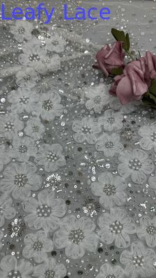 폴리에스테르 진주 embroidery 직물 세킨 蕾丝 스판덱스 흰색 100% embroidered 蕾丝 직물