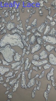 복잡한 베네치아 蕾丝 풍성한 패턴 ヴィンテージ embroidered Sequinembroidery fabric shining