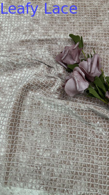 100% 폴리에스테르 수직  Mesh Sequin 蕾丝 织物 Holow-up 우아한 蕾丝 Fabic