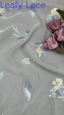 세킨 embroidered Fabic 핑크 꽃 샴틀리 직물 蕾丝 새 컬렉션 파티 드레스