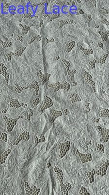 웨딩 드레스를 위한 백색 홀업 embroidered renda 직물 레이저 테크