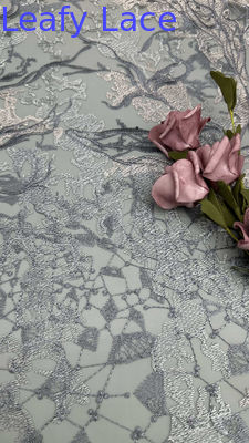 코슈어에서 영감을 받은 공식 및 저녁 의류를 위해 금속 embroidered 蕾絲 Mesh와 함께 프랑스 툴 蕾絲