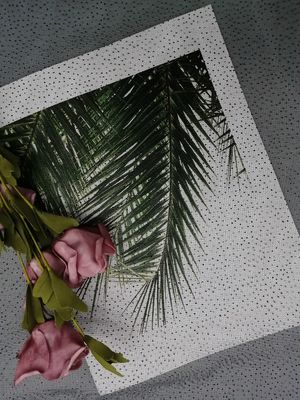 파티 흑색 도트 반짝거림 얇은 명주 그물 메쉬 호일 인쇄형 패브릭