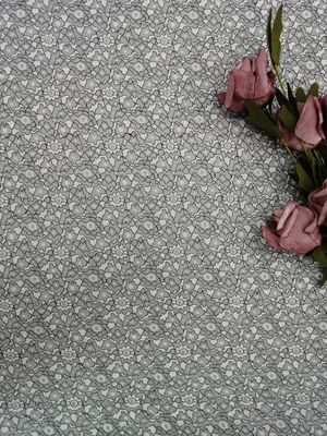 하얀 검은 투 톤 레이스천 얇은 명주 그물 과장 폴리에스테르 나일론 레이스 정비