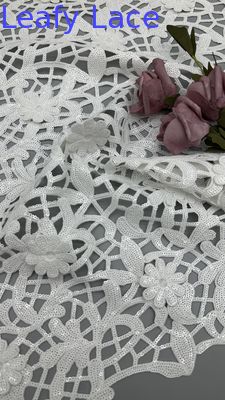 크로켓 蕾丝 布 白色 蕾丝 embroidered 蕾丝 布 잎 豪华 婚礼 布