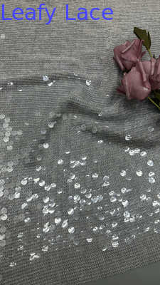 세킨 embroidered 직물 플레이드 빛나는 디자인 파티 드레스를위한 고급스러운 호흡