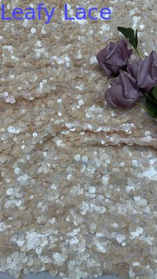 스팽글 자수 레이스 원단 100% 폴리에스터 웨딩드레스용 고급