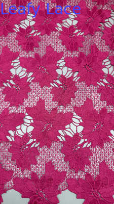 쥬푸르 蕾絲 핑크 잎 스타일 브로드레이드 蕾絲 布