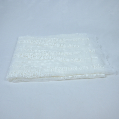 백색 얇은 명주 그물 메시 자수 웨딩 드레스 직물 125cm 폭